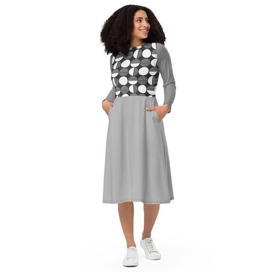 Life Changes long sleeve midi dress