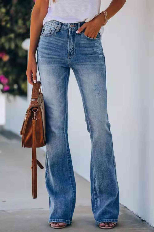 Buttoned Long Jeans